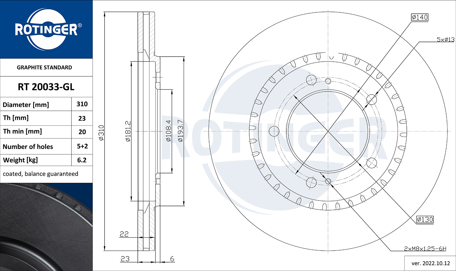 ROTINGER 260 203 RT 20033-GL - Alkatrész